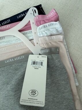 Laura Ashley LS2186 5PKF Signature Waistbands Cotton spandex panties boyshort